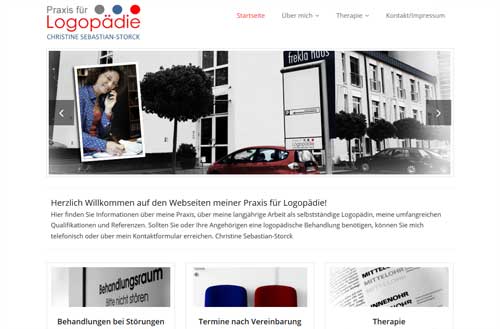 Screenshot Website Logopädie Christine Sebastian-Storck