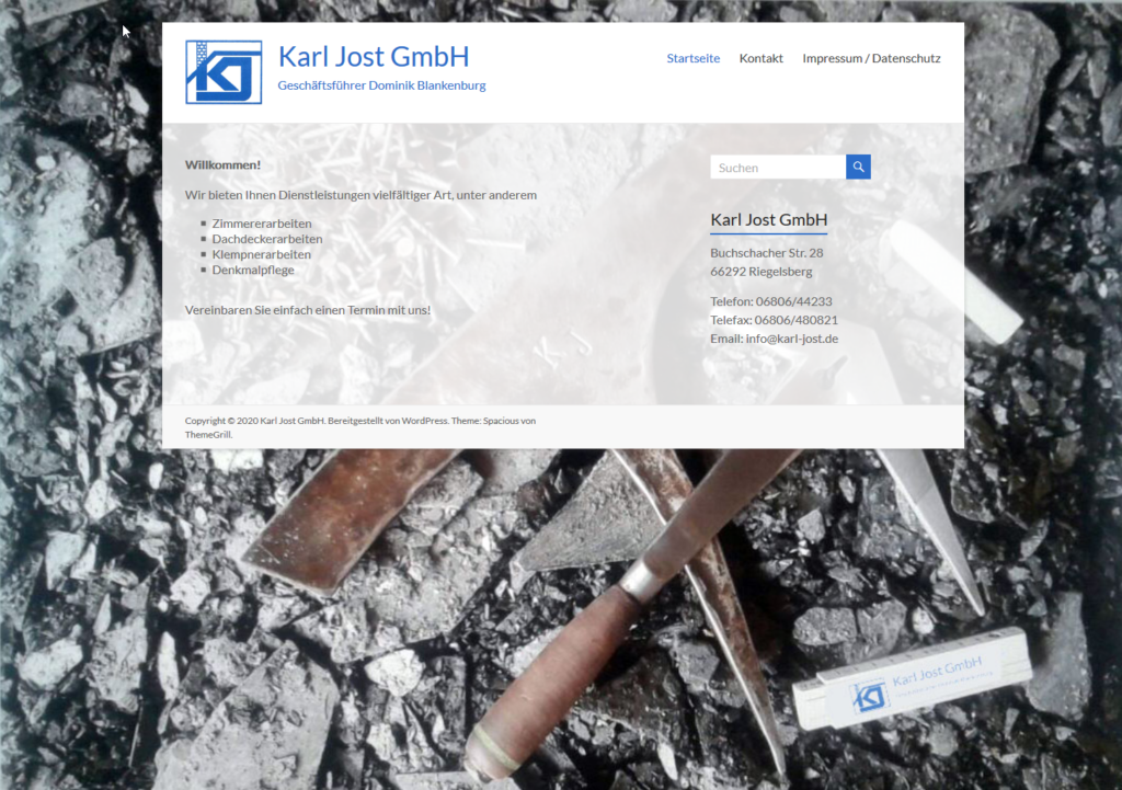 Screenshot Karl Jost GmbH